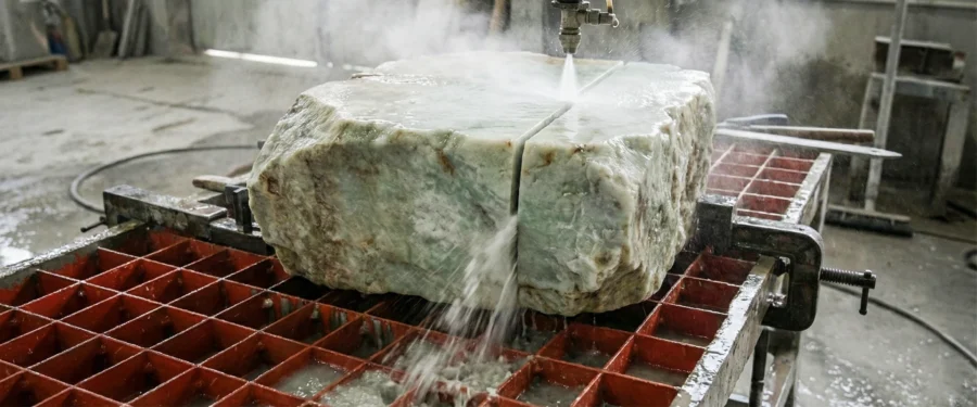 Waterjet Cutting in Jade Processing