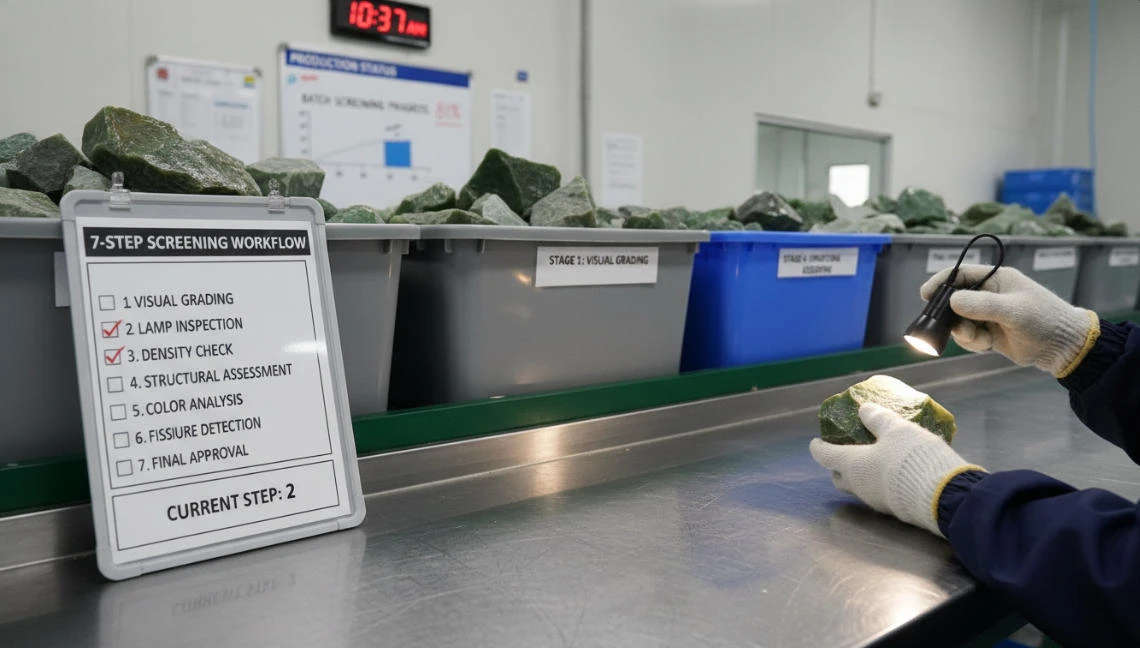 The 7 Step Principle for Testing Raw Jade Materials