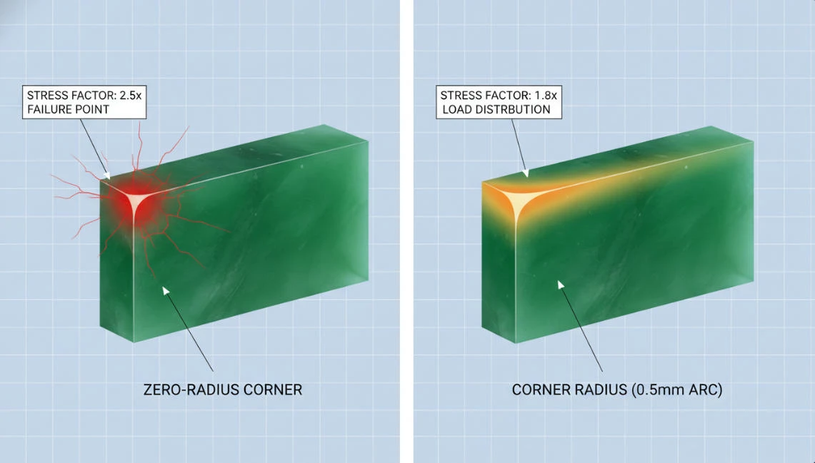 Comparison of Breakage Risks for Different Jade Edge Designs