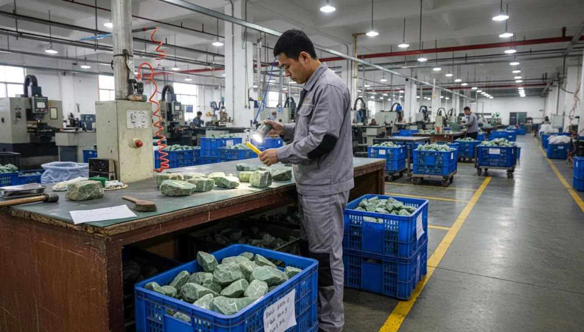Large-scale Raw Jade Inspection Scenario for Jade Manufacturers
